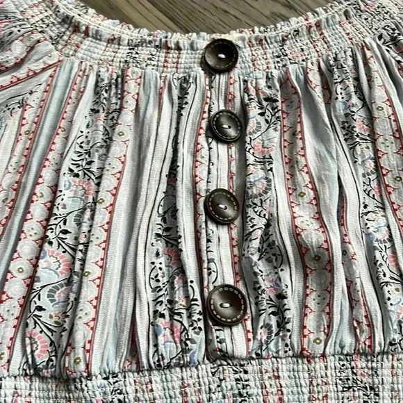 🌸4/$30🌸rebellion Again | Boho Off The Shoulder Paisley And Floral Crop Top - Picture 4 of 10